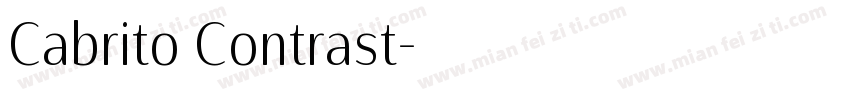 Cabrito Contrast字体转换